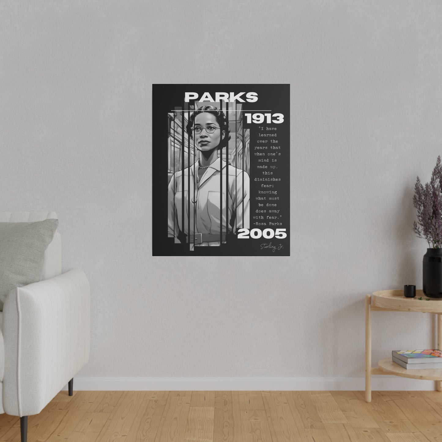 "Rosa Parks Quote" Matte Canvas