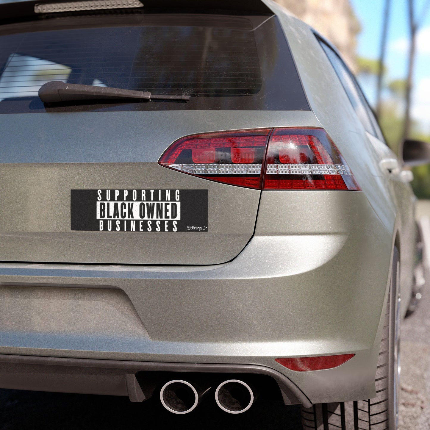"Supporting Black Owned Businesses" Bumper Sticker