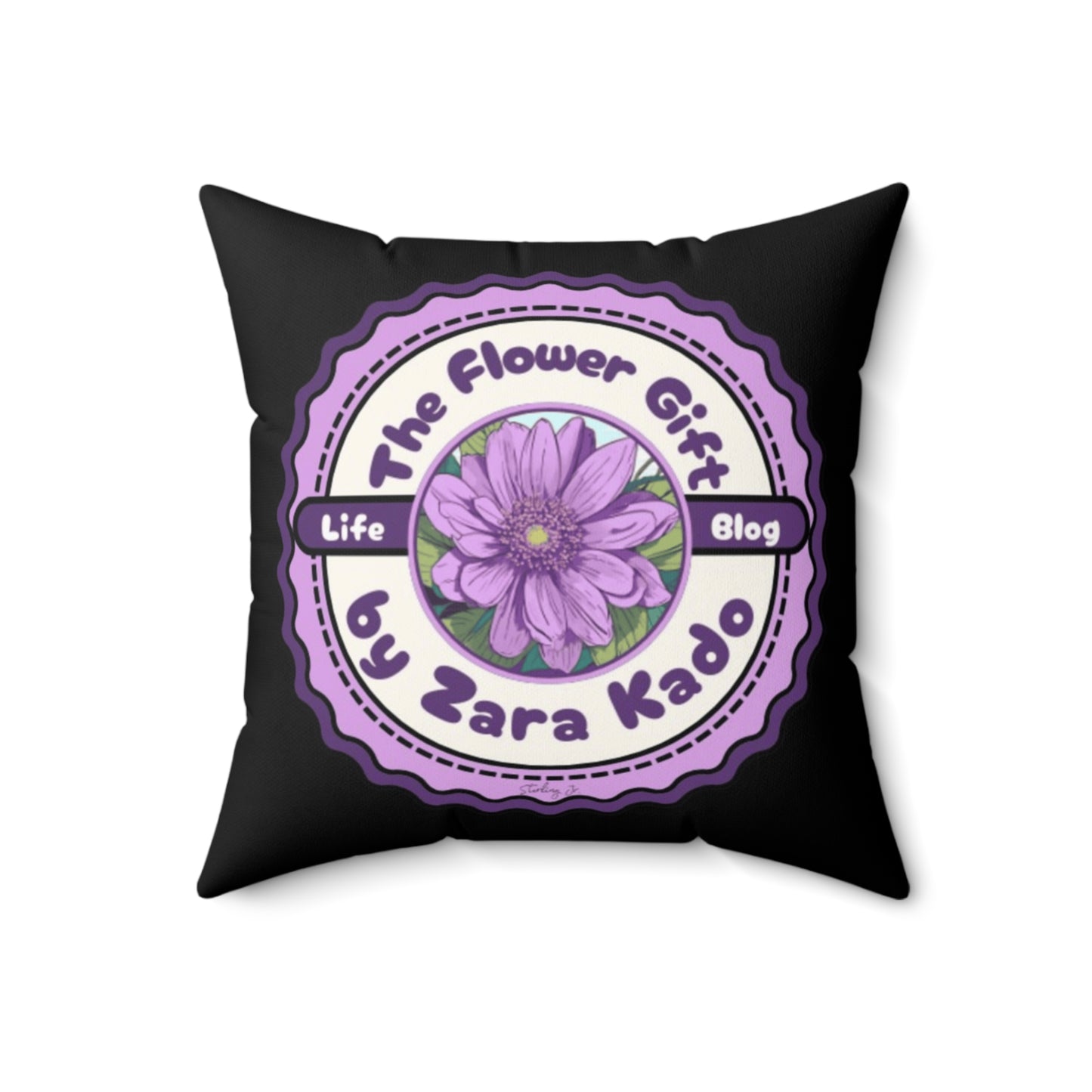 "The Flower Blog" Spun Polyester Square Pillow