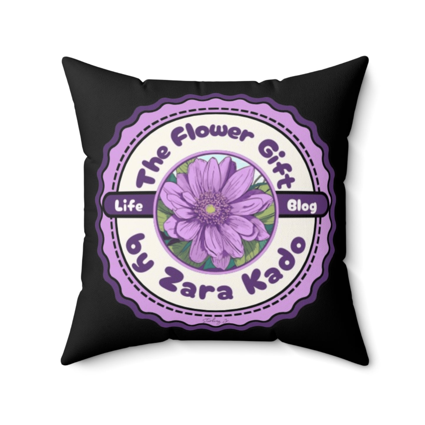 "The Flower Blog" Spun Polyester Square Pillow