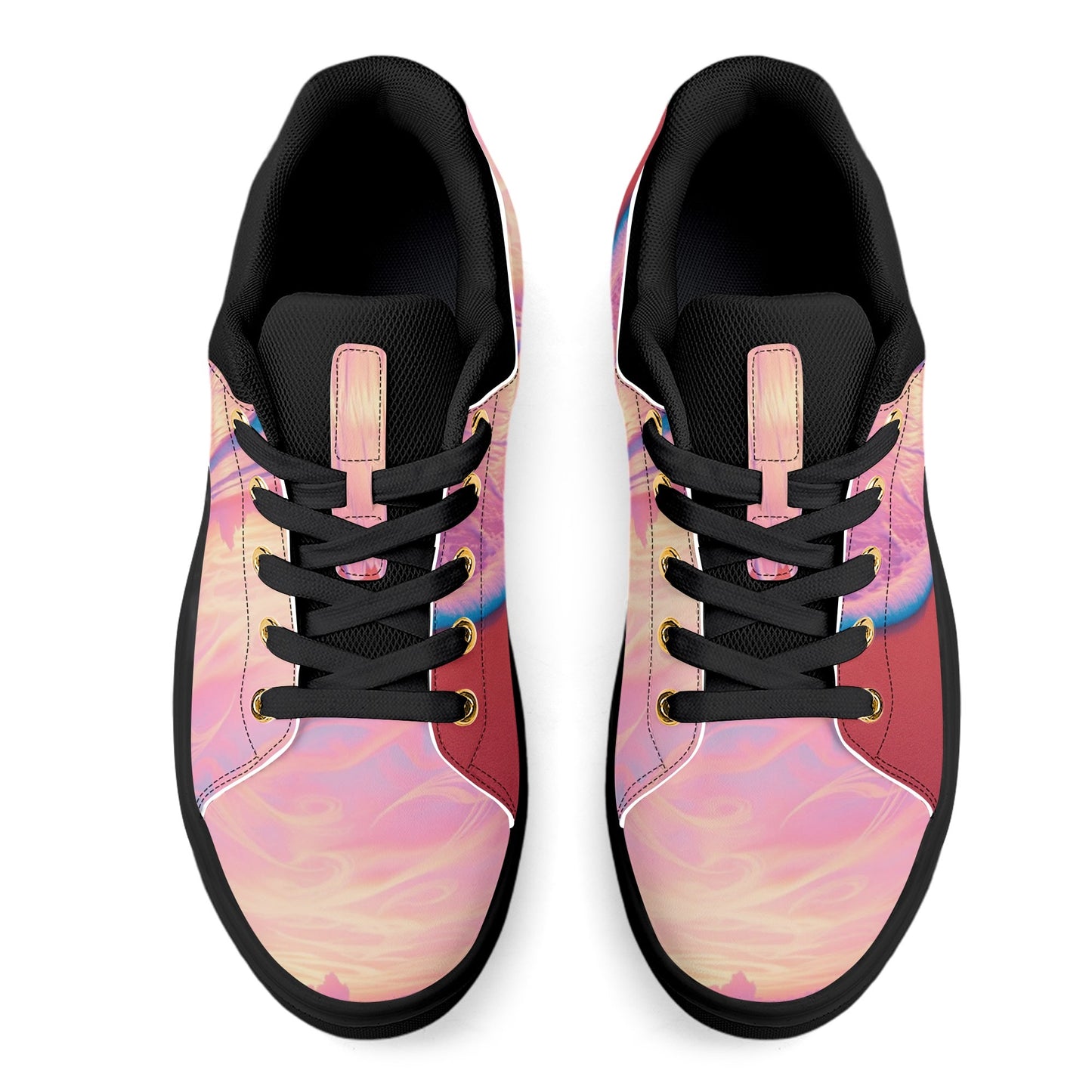 "Beyond The Tide" Unisex Lightweight Low Top Skateboard Shoes