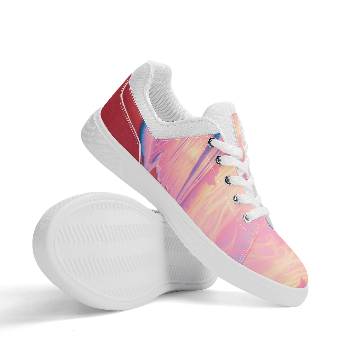 "Beyond The Tide" Unisex Lightweight Low Top Skateboard Shoes