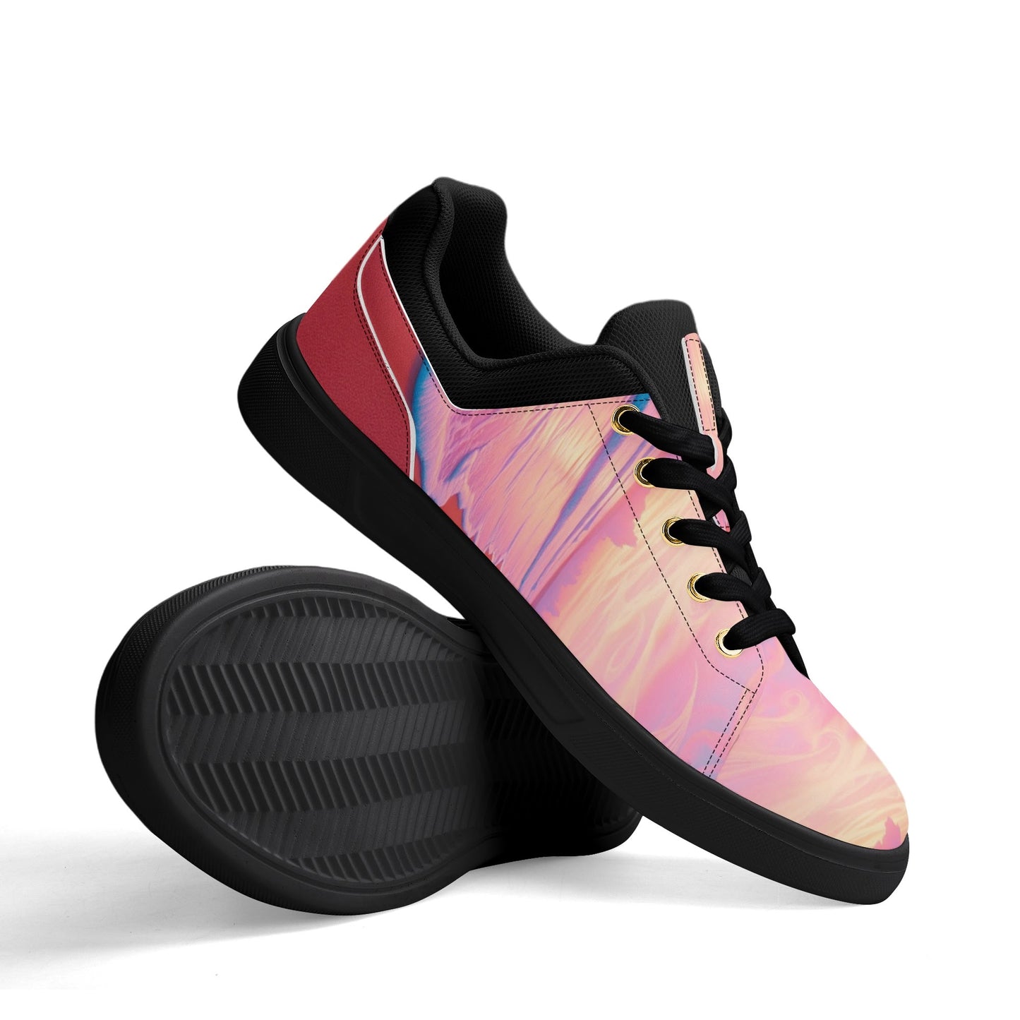 "Beyond The Tide" Unisex Lightweight Low Top Skateboard Shoes