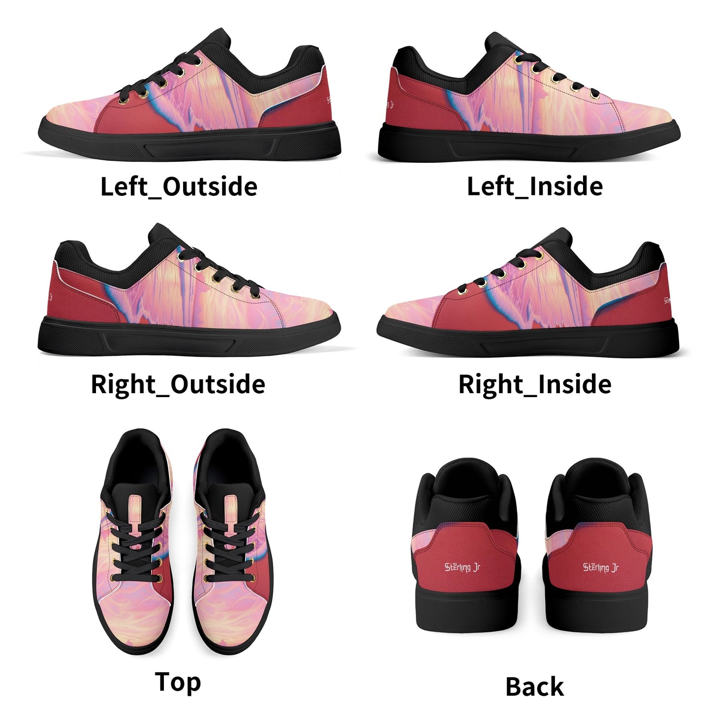 "Beyond The Tide" Unisex Lightweight Low Top Skateboard Shoes