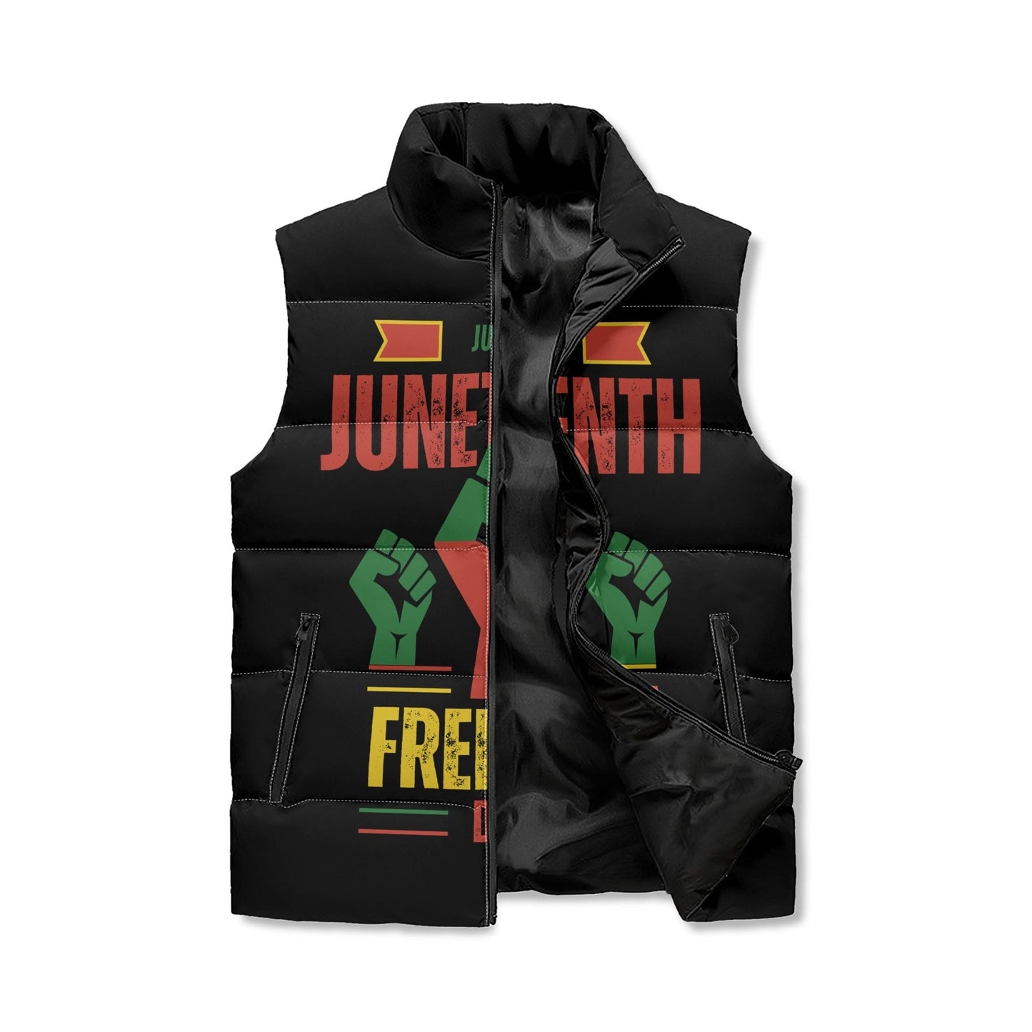 Juneteenth Fist Puffer Vest