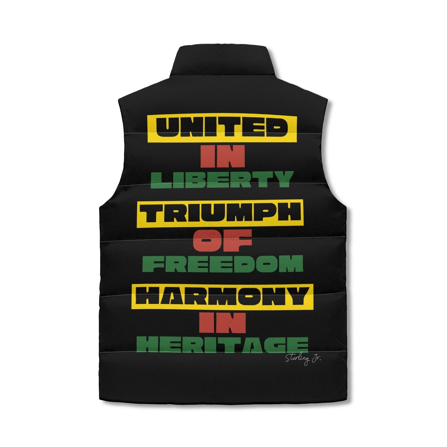 Juneteenth Fist Puffer Vest