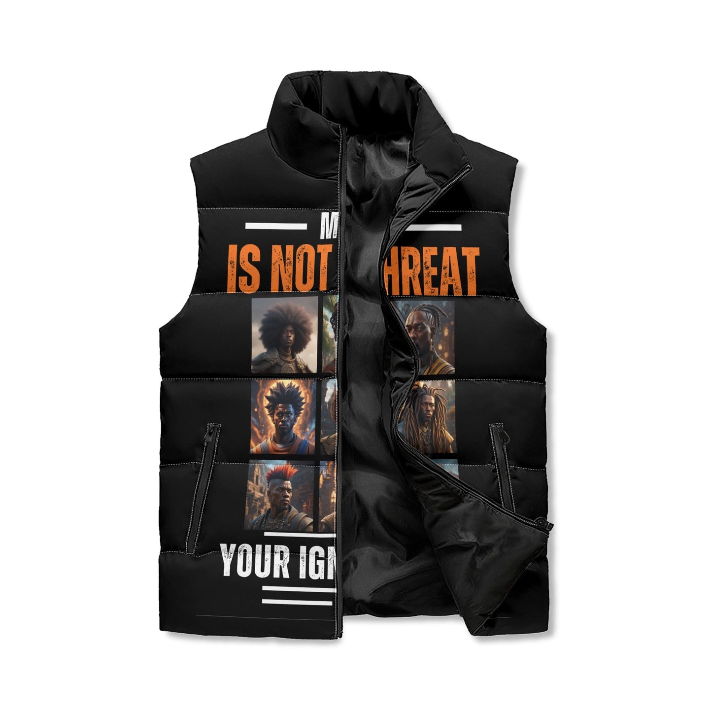 End Hair Discrimination Puffer Vest