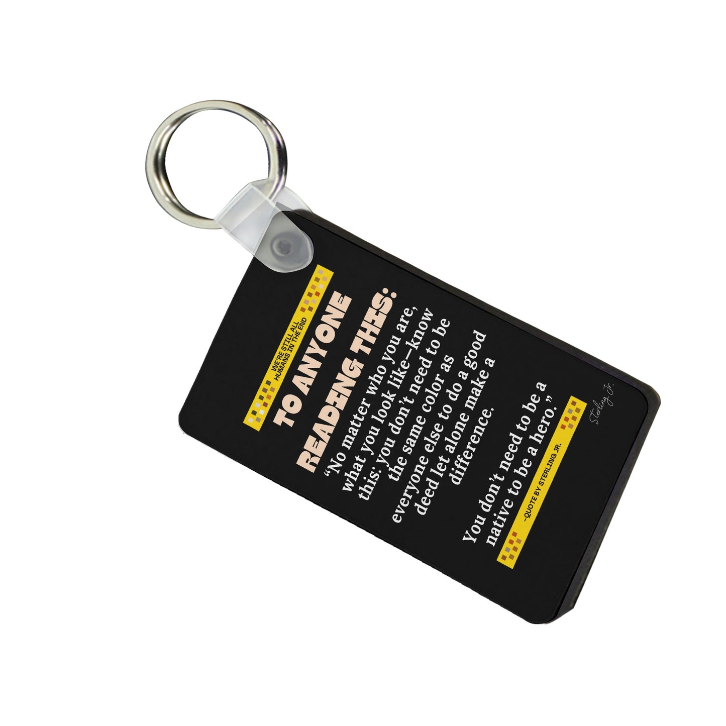 "Why Be R@cist" Universal MDF Keychain Rectangle Bags Chain Car Chain