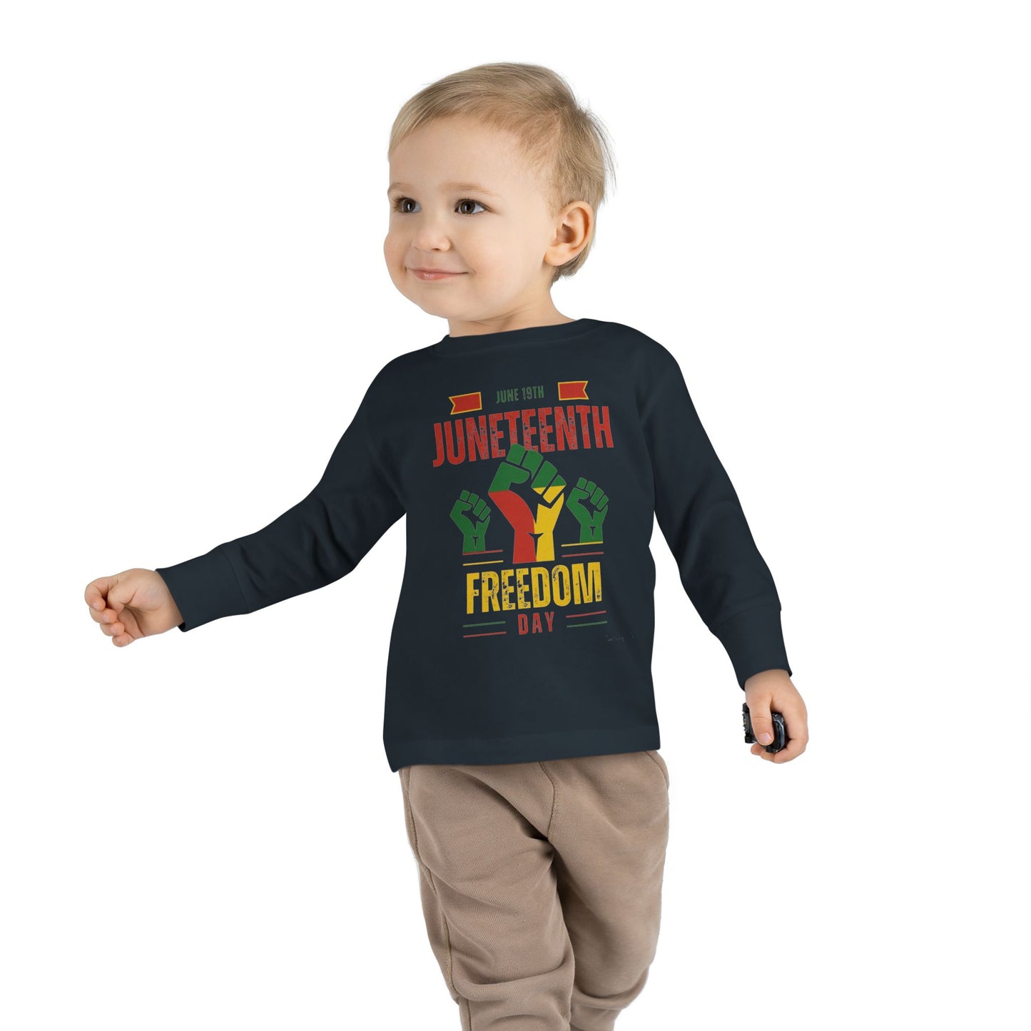 "Juneteenth Fist" Toddler Long Sleeve Tee