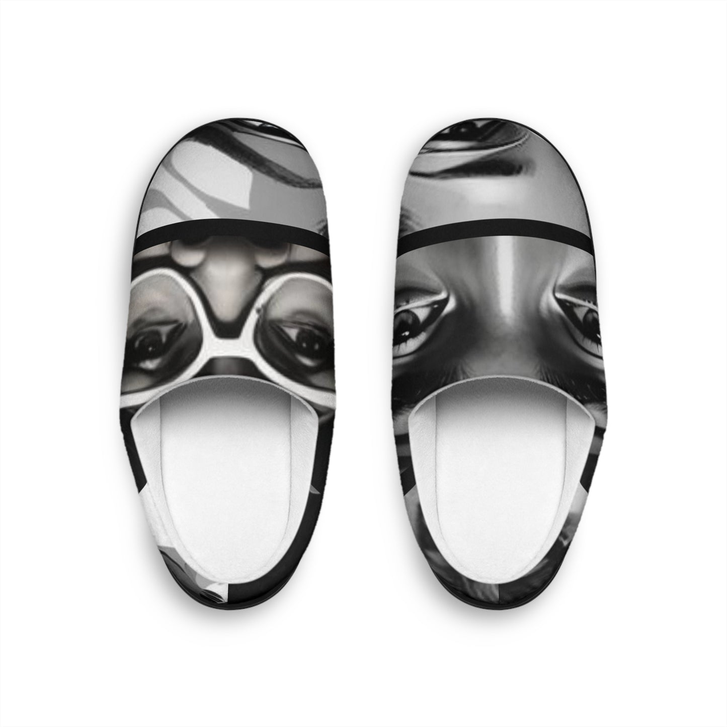 "Black Shonen Eyes" Women's Indoor Slippers