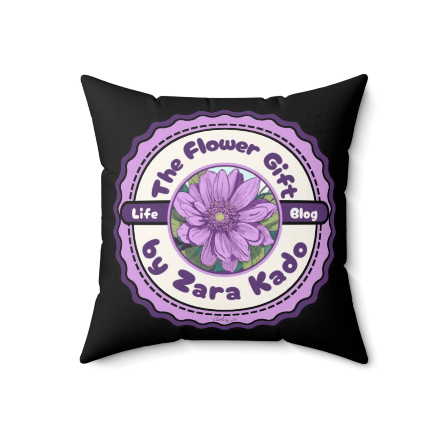 "The Flower Blog" Spun Polyester Square Pillow