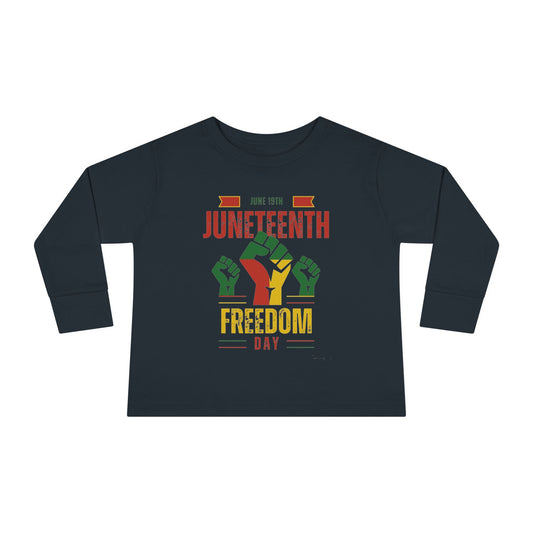 "Juneteenth Fist" Toddler Long Sleeve Tee
