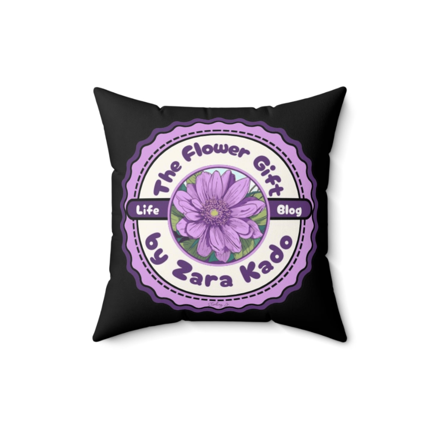"The Flower Blog" Spun Polyester Square Pillow