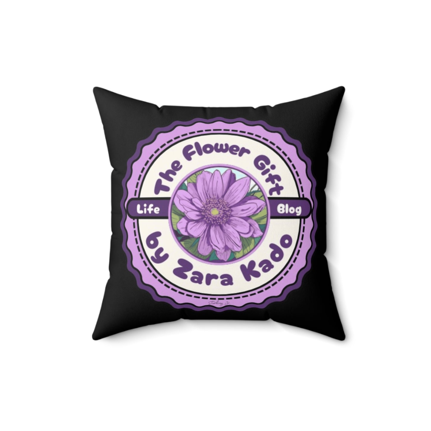 "The Flower Blog" Spun Polyester Square Pillow
