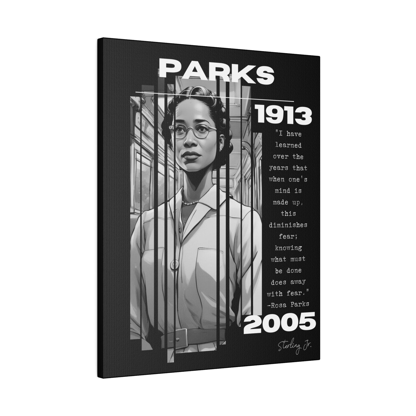 "Rosa Parks Quote" Matte Canvas