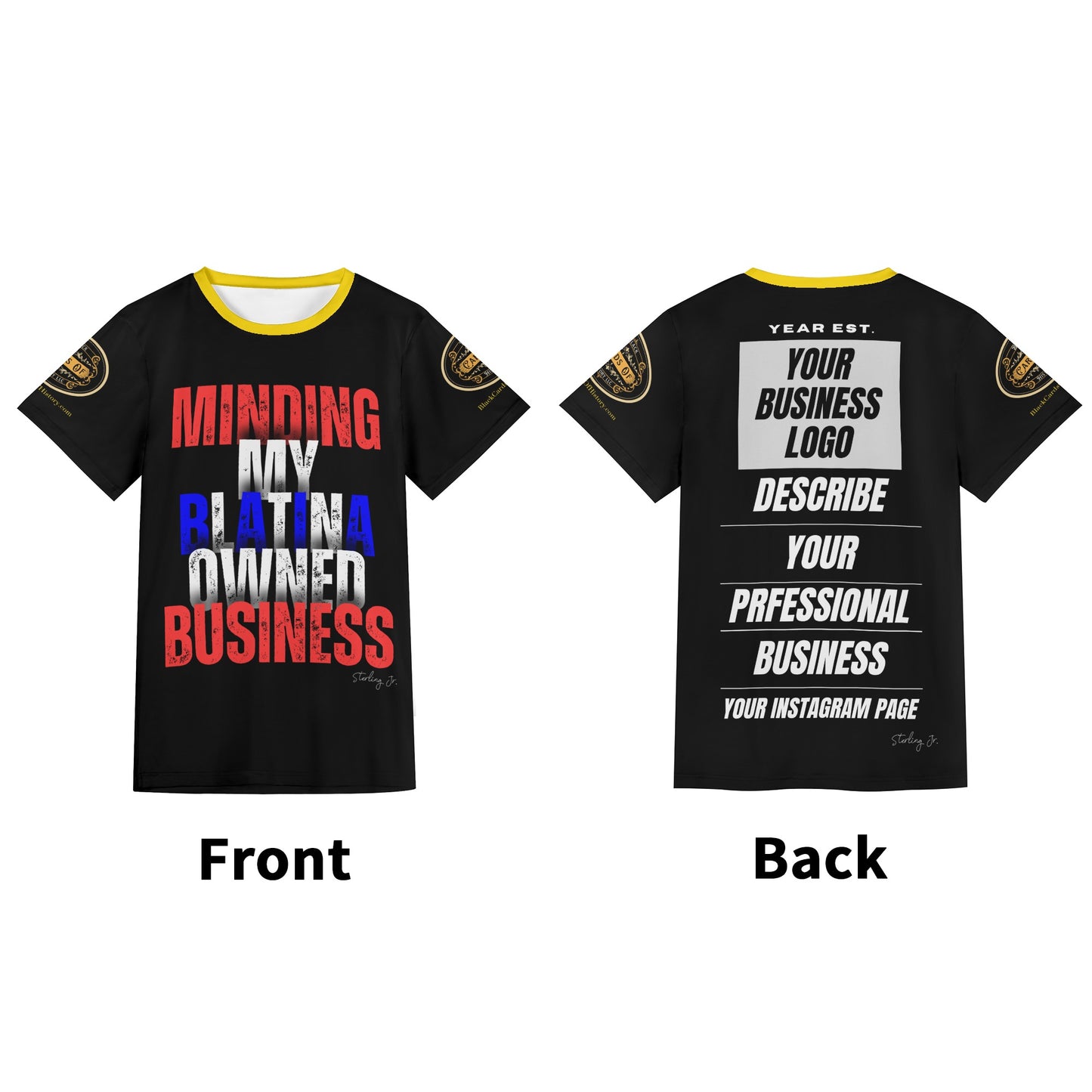 "Minding My Black Owned Business" Custom Short Sleeve T-Shirt