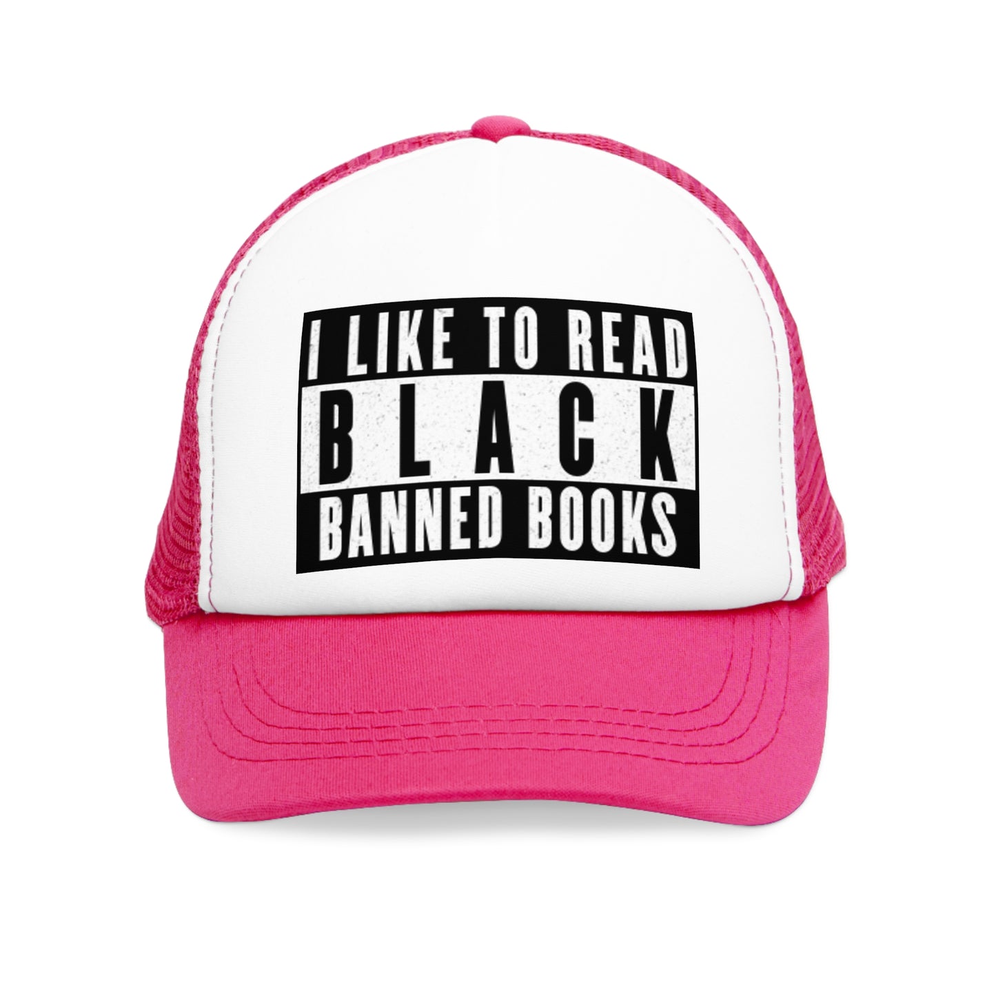 "Black Banned Books" Mesh Cap