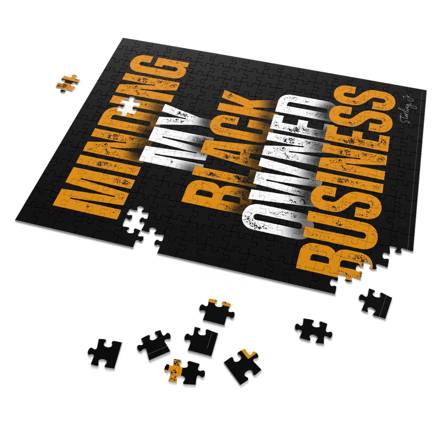 "Minding My Black Owned Business - Version A" Jigsaw Puzzle