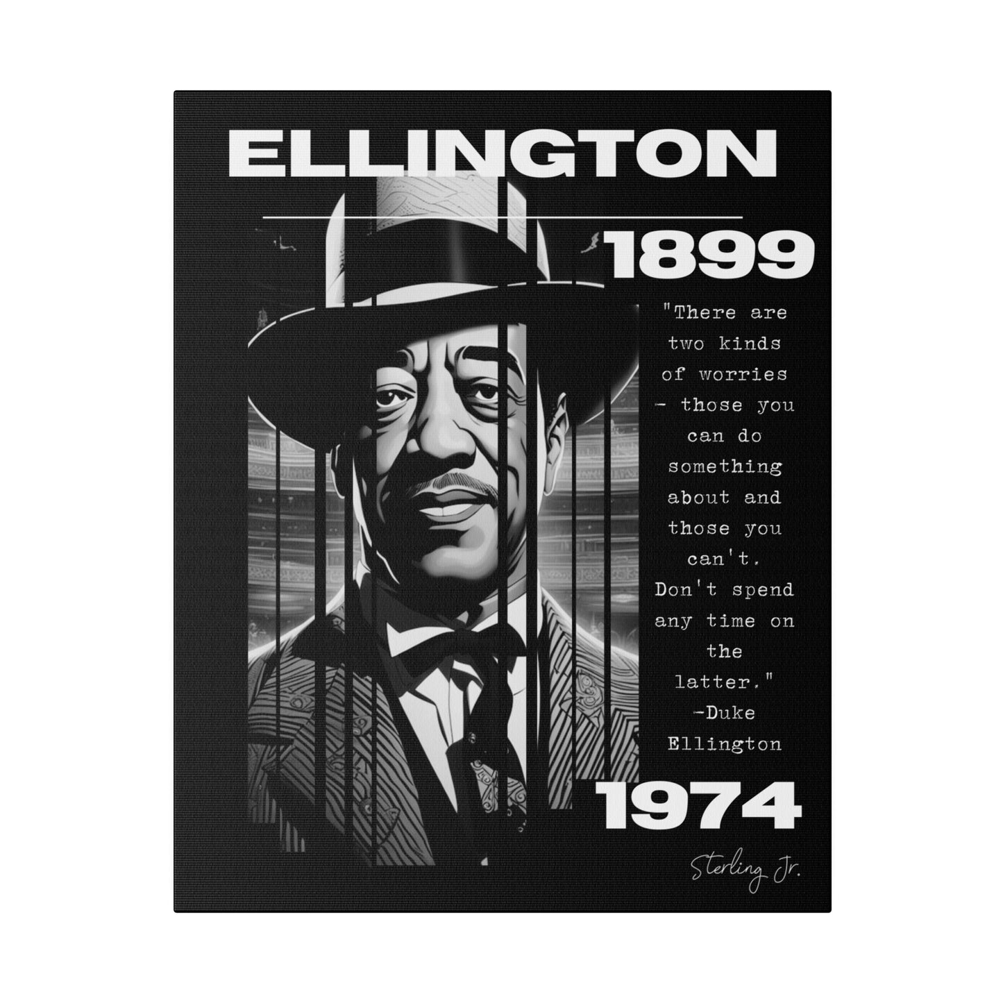 "Duke Ellington Quote" Matte Canvas