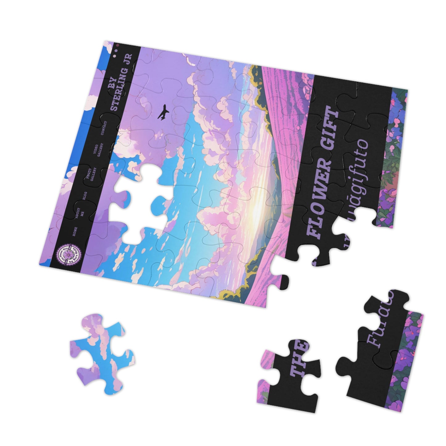 "The Flower Gift - Book Cover" Jigsaw Puzzle