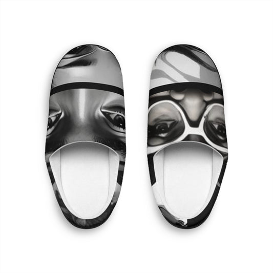 "Black Shonen Eyes" Men's Indoor Slippers