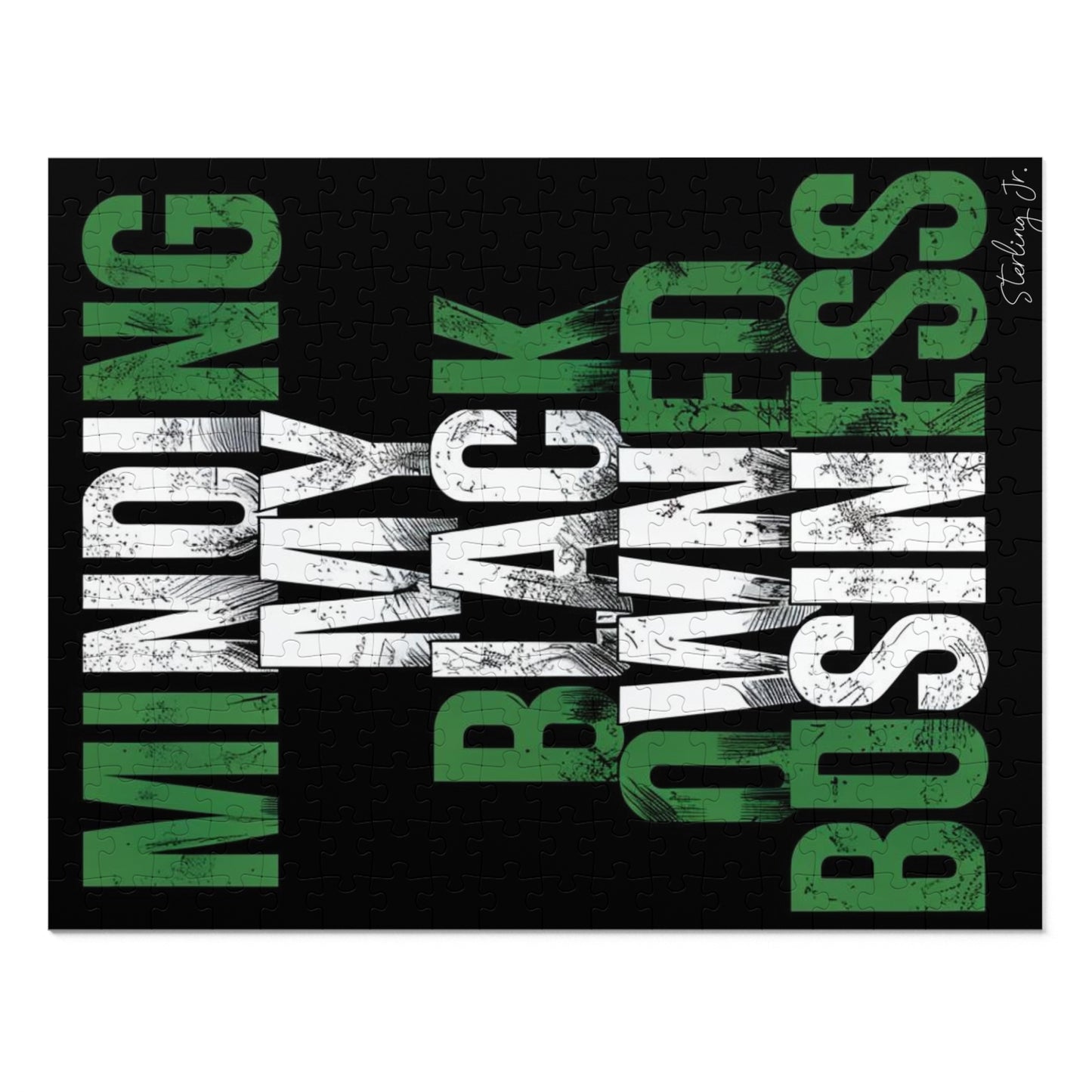 "Minding My Black Owned Business - Nigeria" Jigsaw Puzzle