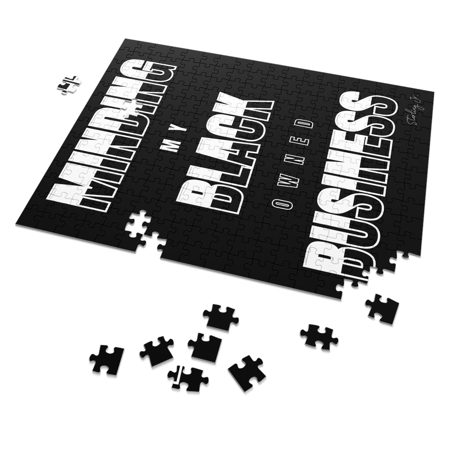 "Minding My Black Owned Business - Version C" Jigsaw Puzzle