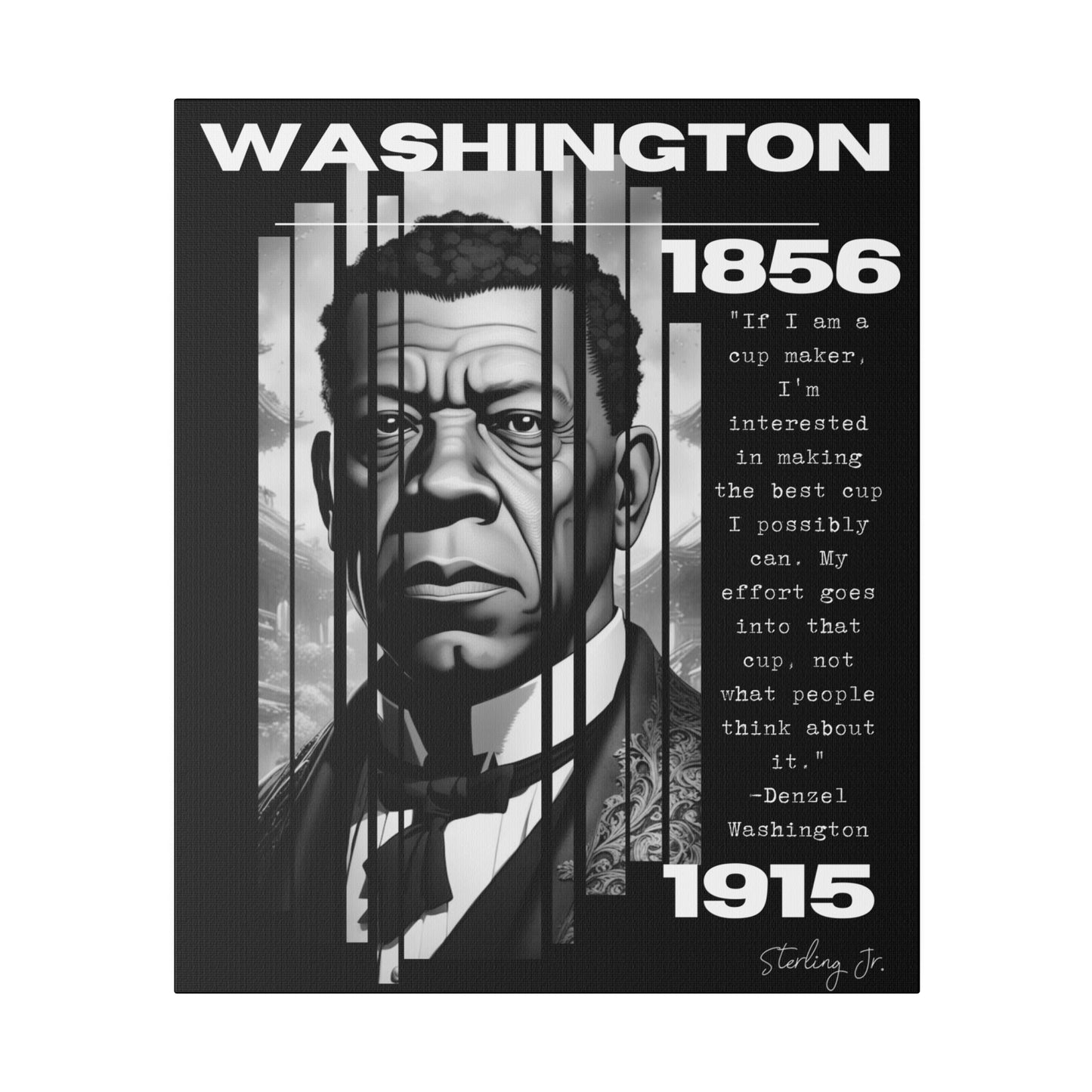 "Booker T. Washington Quote" Matte Canvas