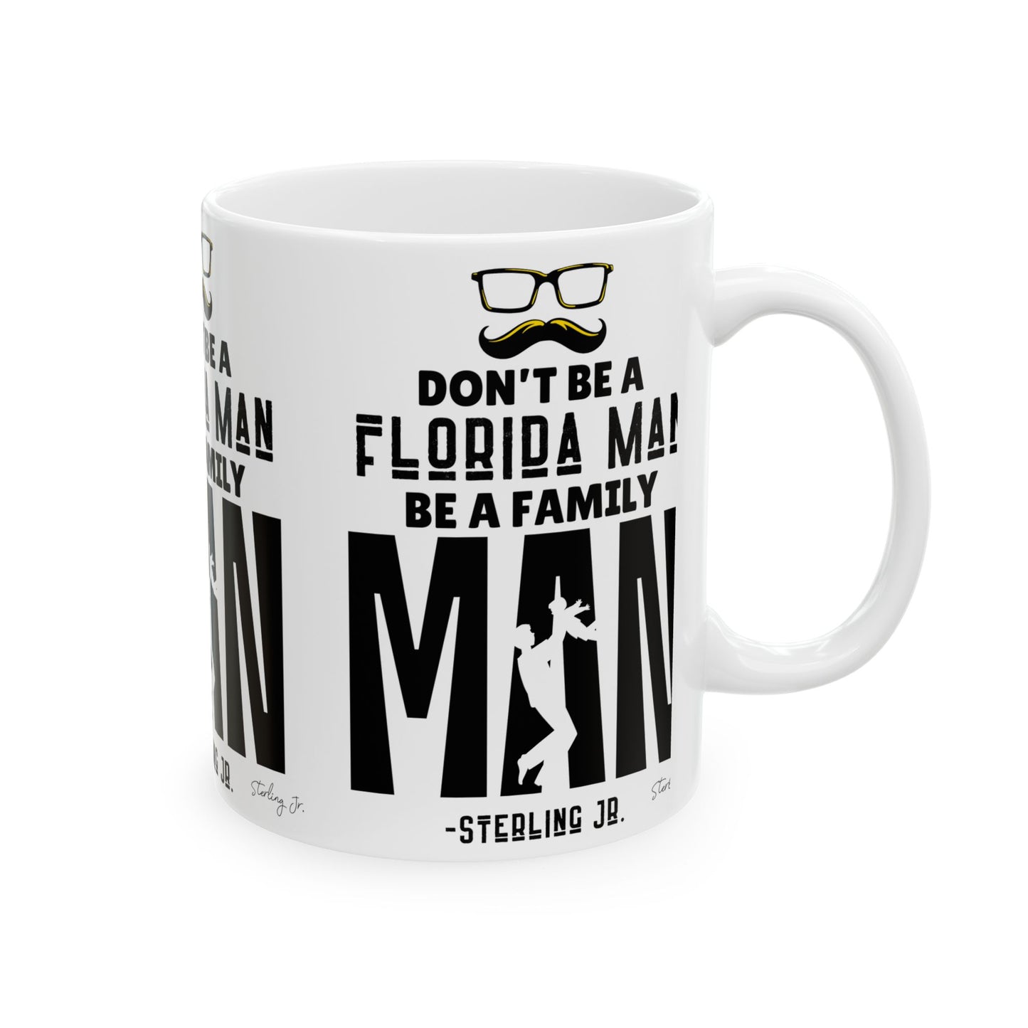 B&W "Florida Man" Ceramic Mug