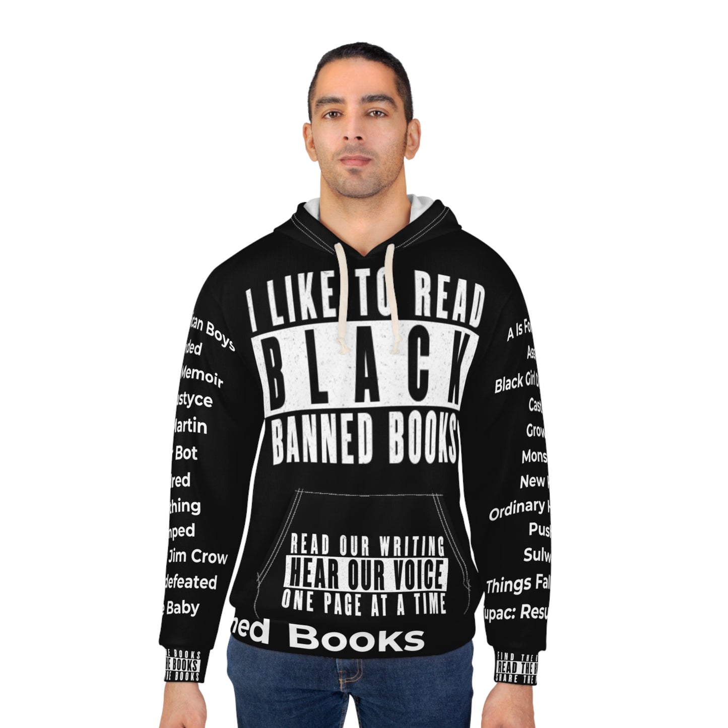 "Black Banned Books" Unisex Pullover Hoodie