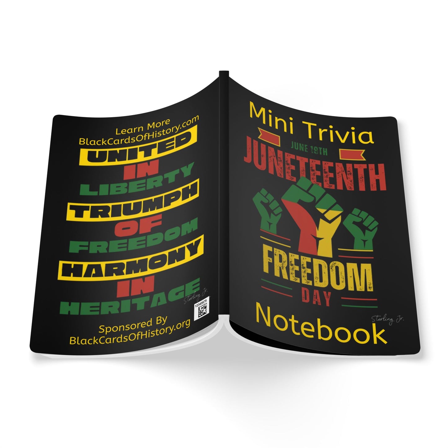 "Juneteenth Fist" Mini Trivia Softcover Journal (with Inside Prints)