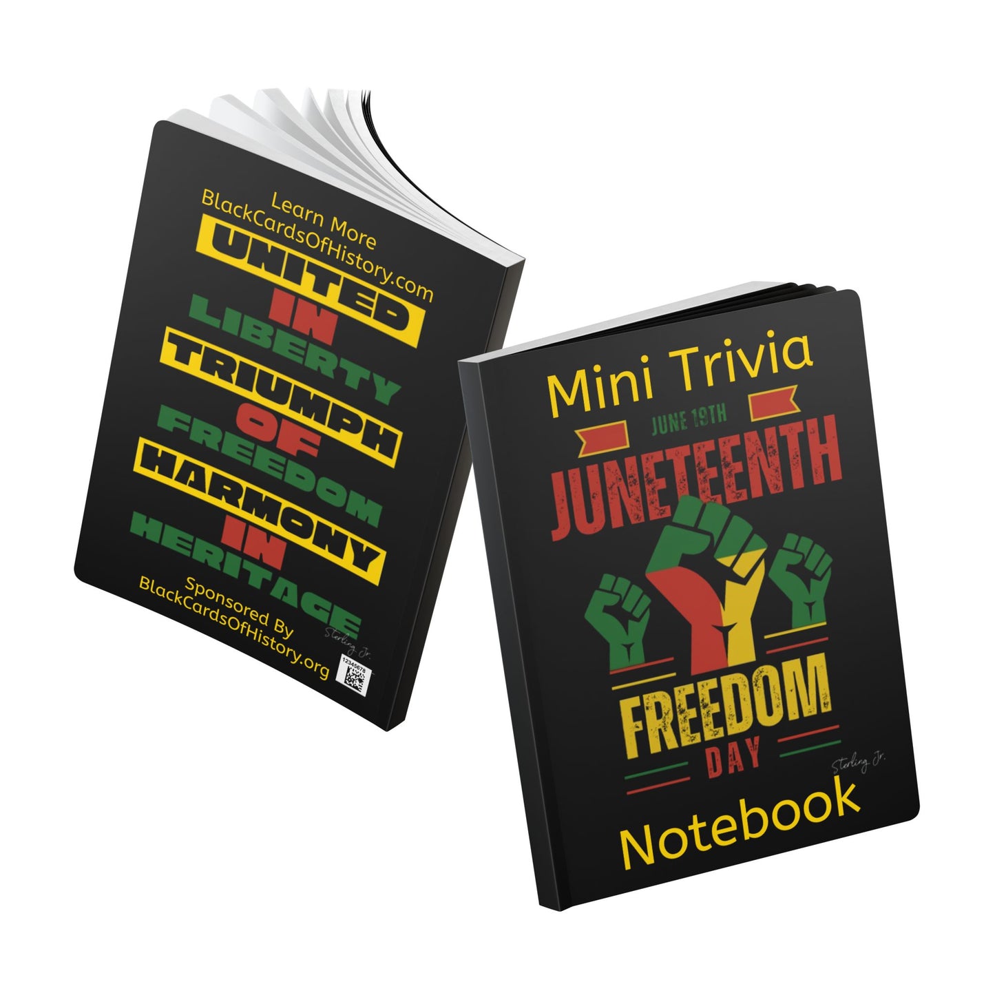 "Juneteenth Fist" Mini Trivia Softcover Journal (with Inside Prints)