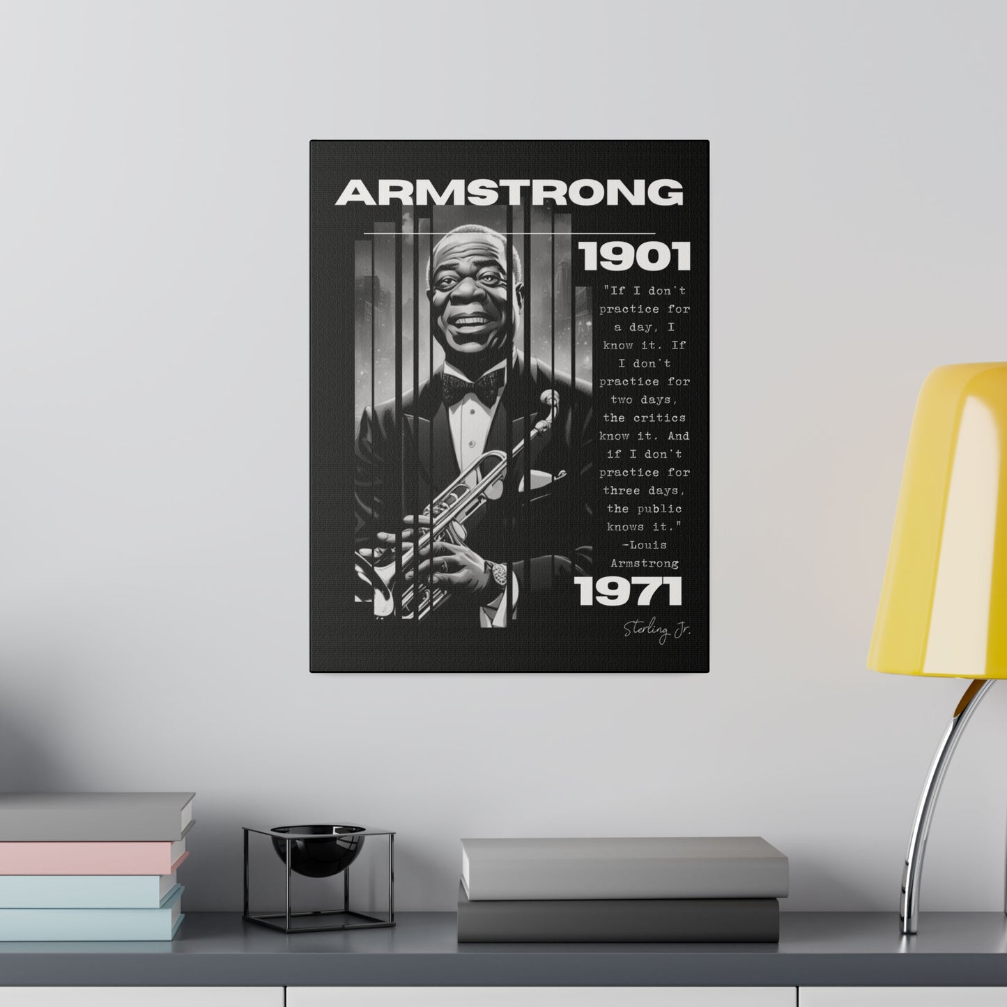 "Louis Armstrong Quote" Matte Canvas