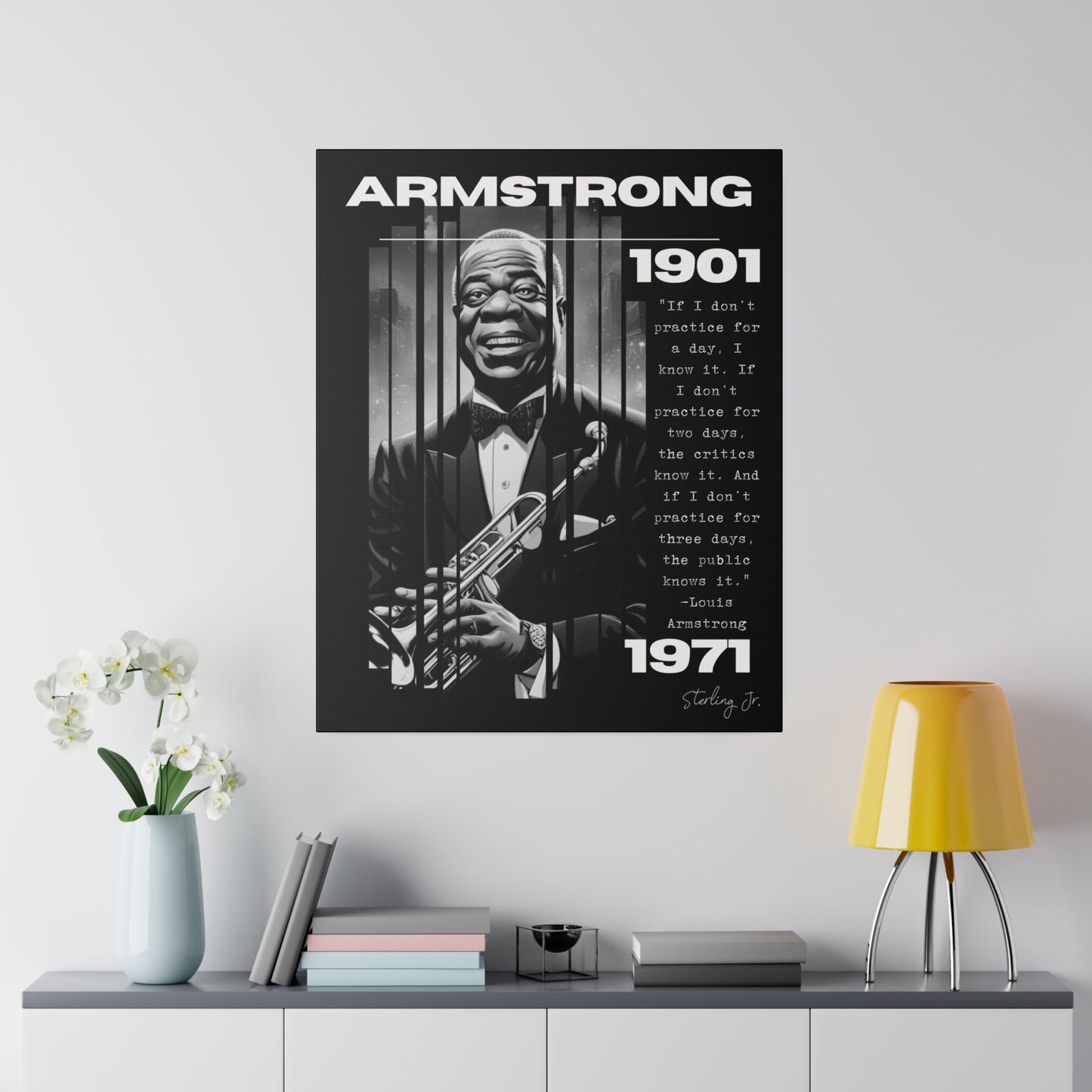 "Louis Armstrong Quote" Matte Canvas