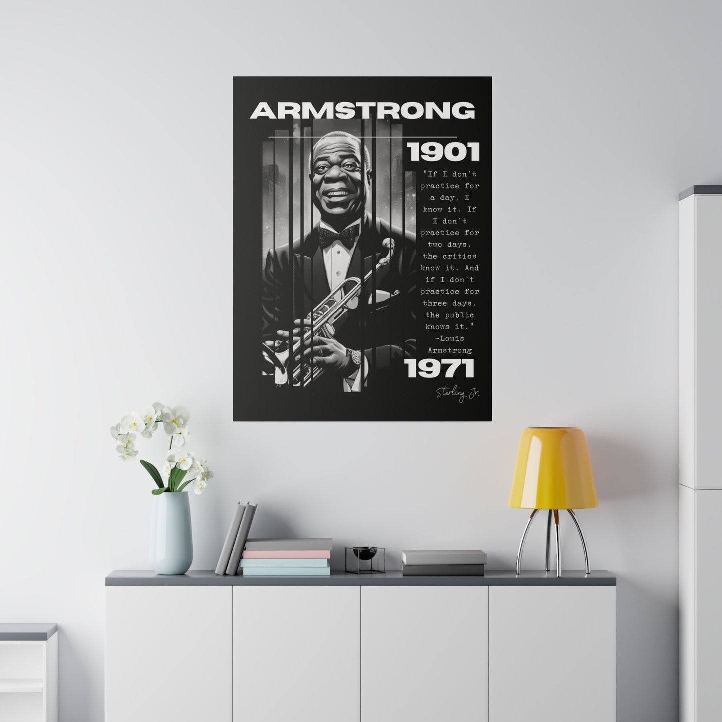 "Louis Armstrong Quote" Matte Canvas