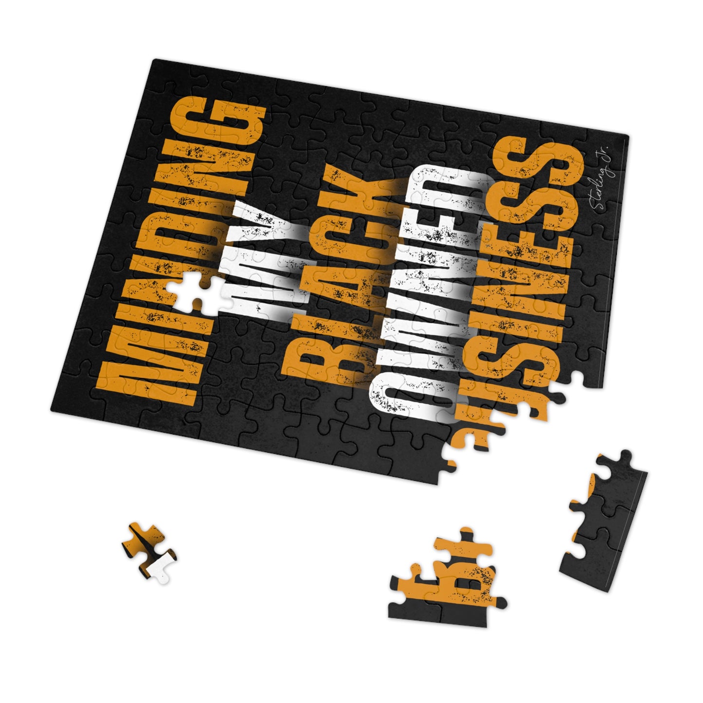 "Minding My Black Owned Business - Version A" Jigsaw Puzzle