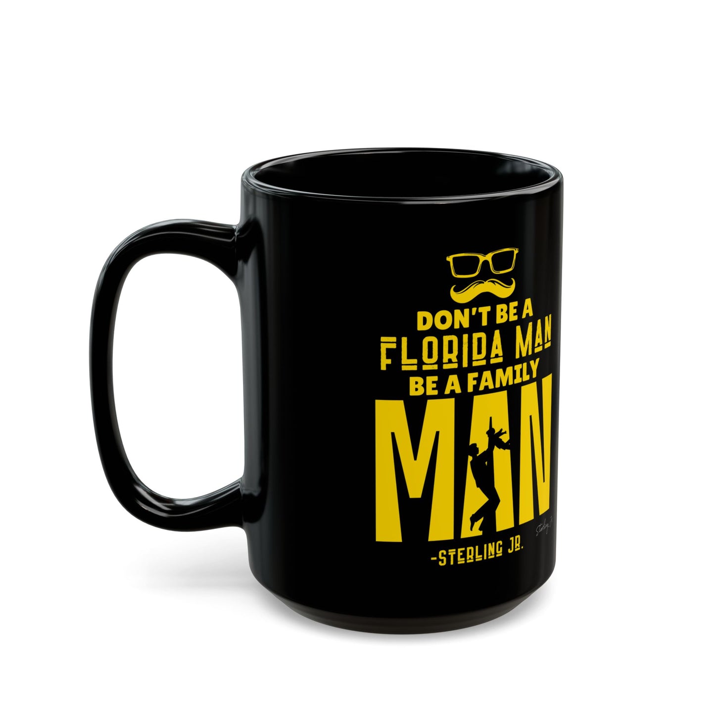 "Golden Florida Man" Black Mug