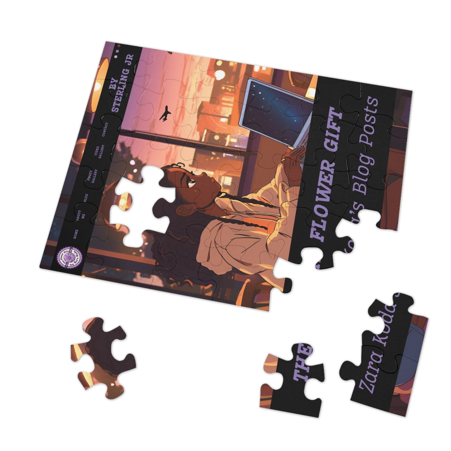 "The Flower Gift - Zara" Jigsaw Puzzle