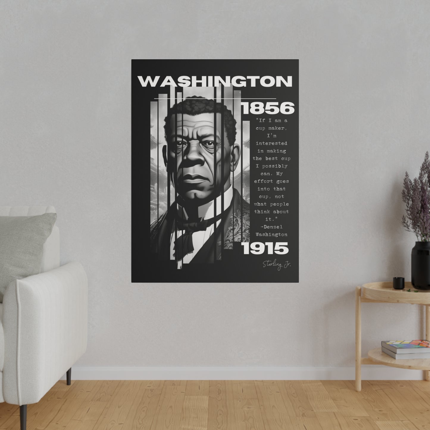 "Booker T. Washington Quote" Matte Canvas