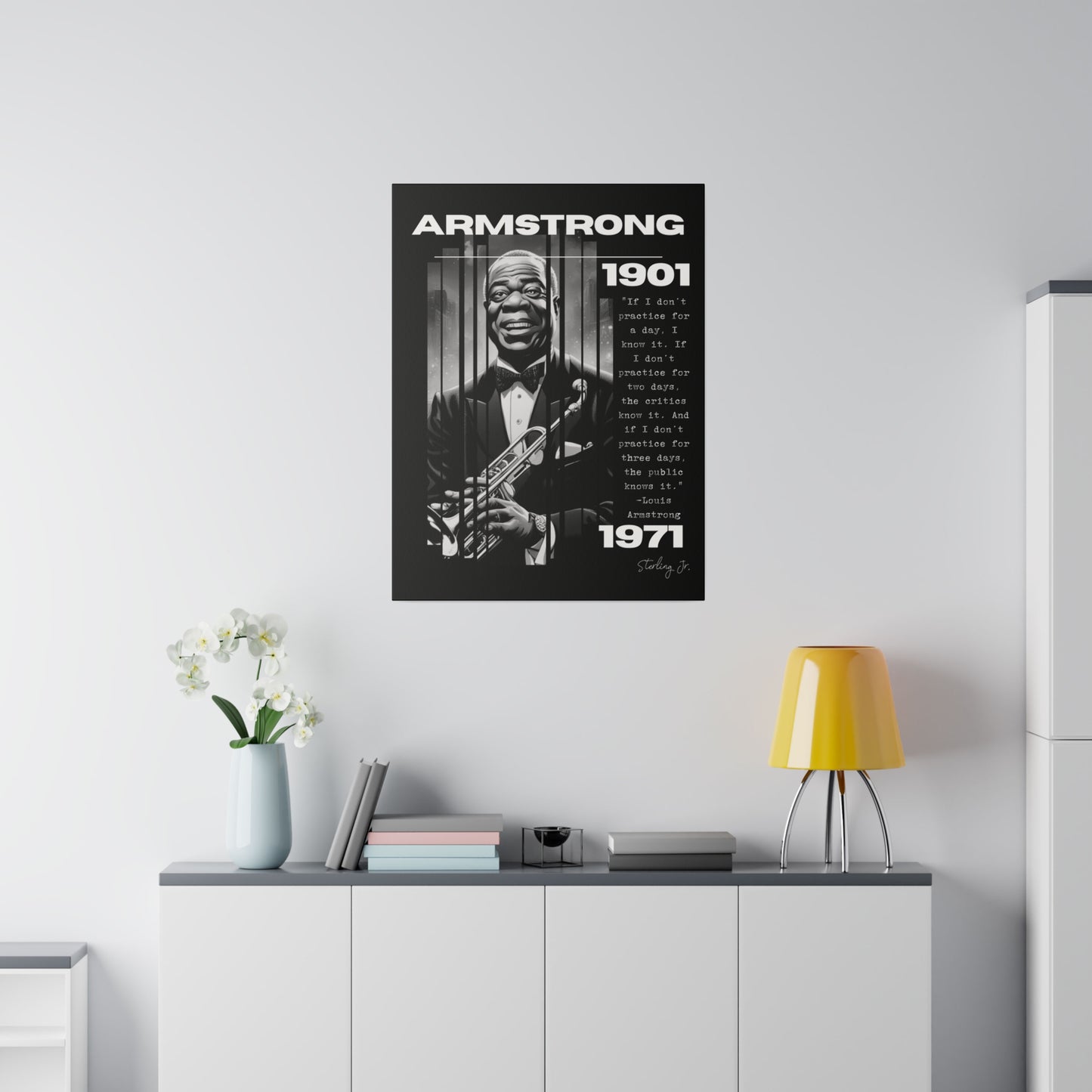 "Louis Armstrong Quote" Matte Canvas