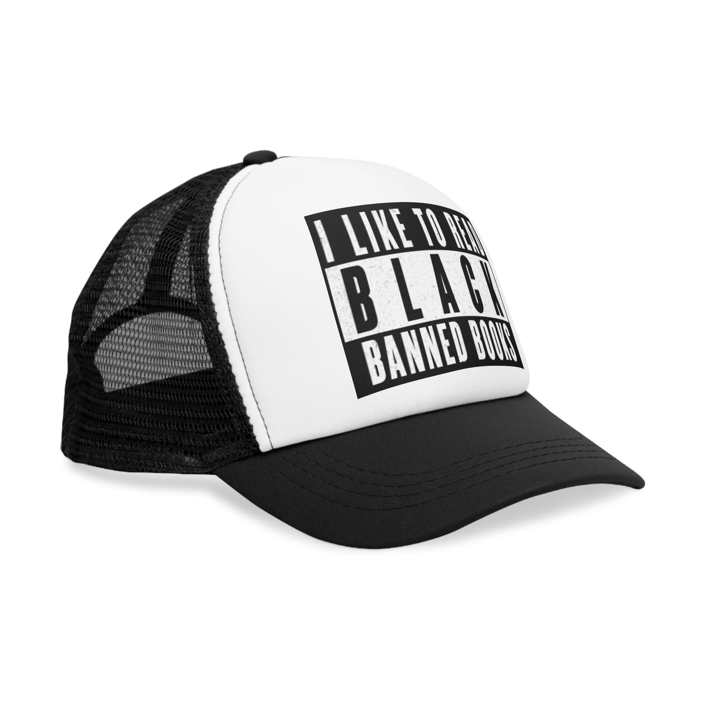 "Black Banned Books" Mesh Cap