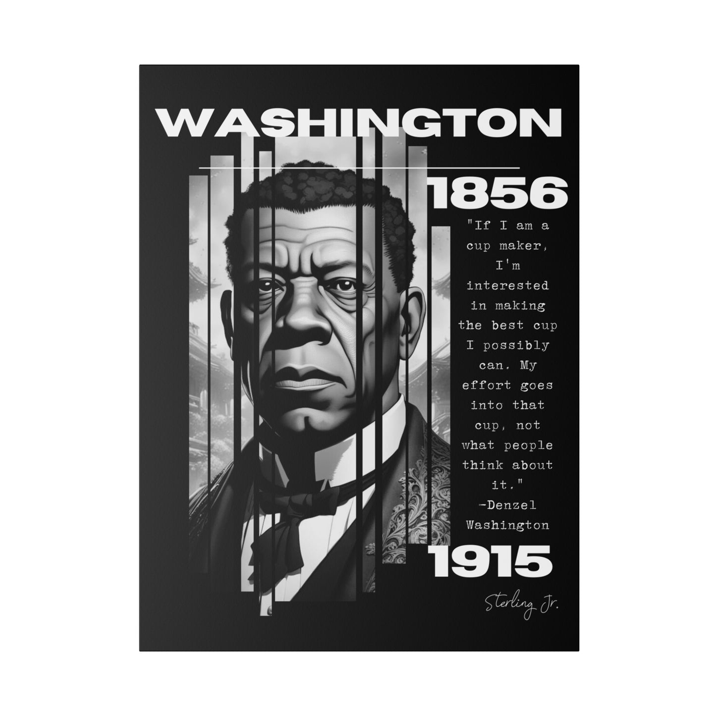 "Booker T. Washington Quote" Matte Canvas