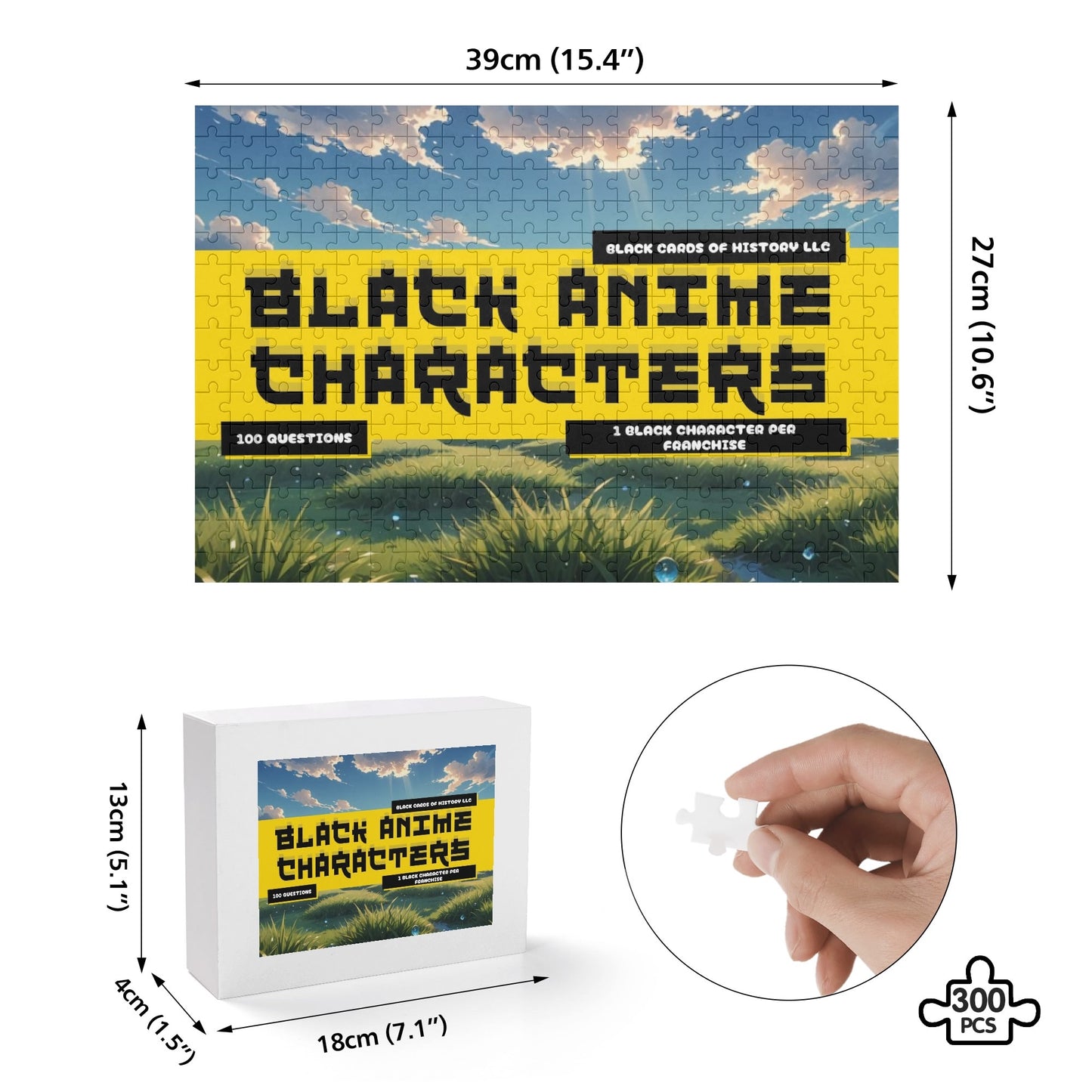 "Black Anime Characters" Wooden Jigsaw Puzzle (300 Pcs)