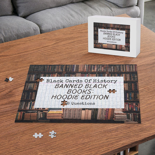 "Banned Black Books: Hoodie Edition" Wooden Jigsaw Puzzle (300 Pcs)