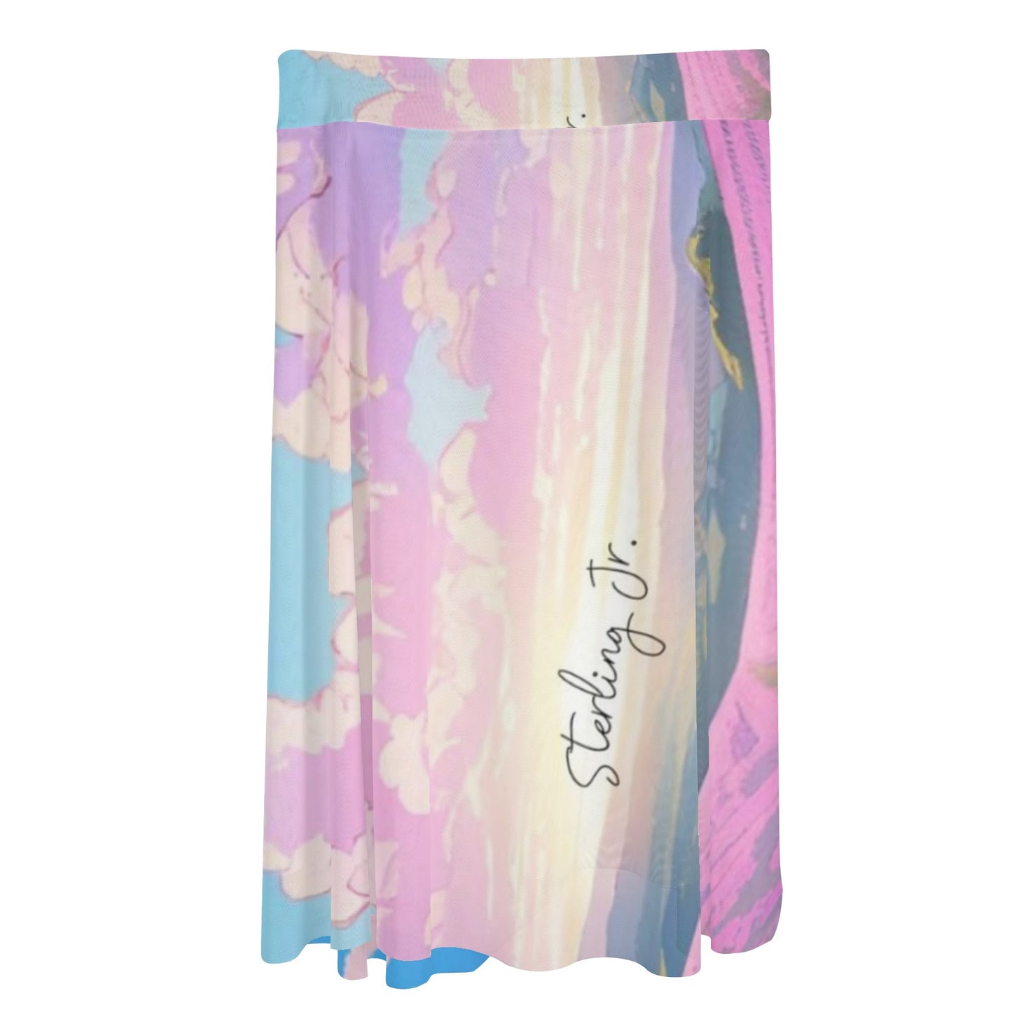 "The Flower Gift" Women's Swimsuit Cover Up Ruffle Tie Side Beach Sarong Wrap Maxi Skirt