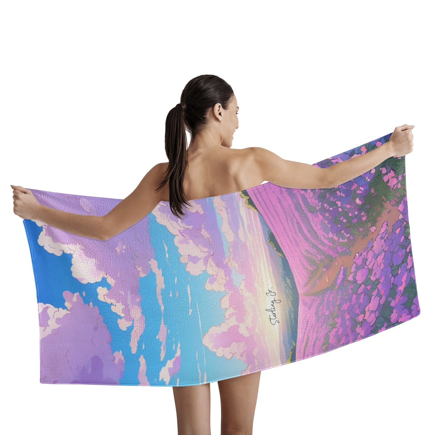 "The Flower Gift" Bath Towel