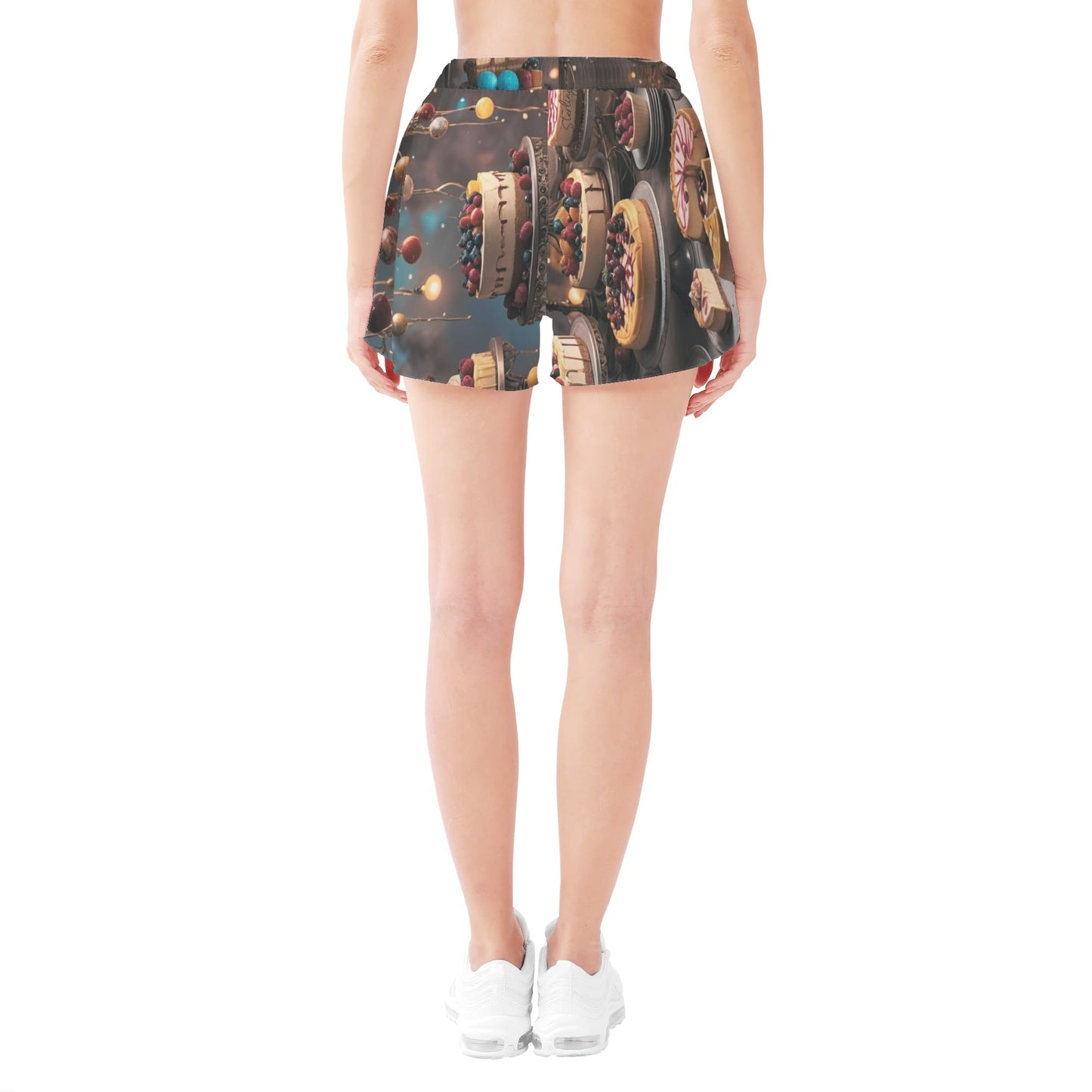 "The Cheesecake Club" Women's All Over Print Casual Beach Shorts