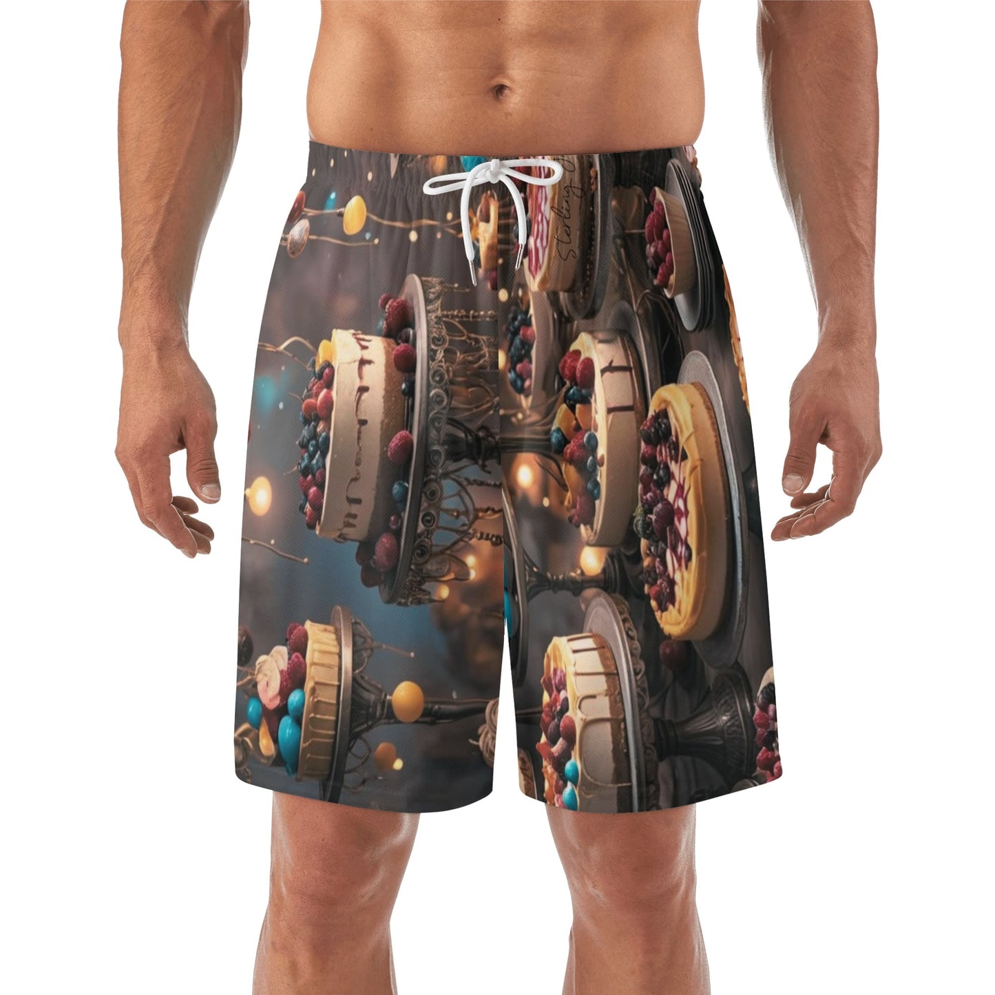 "The Cheesecake Club" Men's Lightweight Hawaiian Beach Shorts