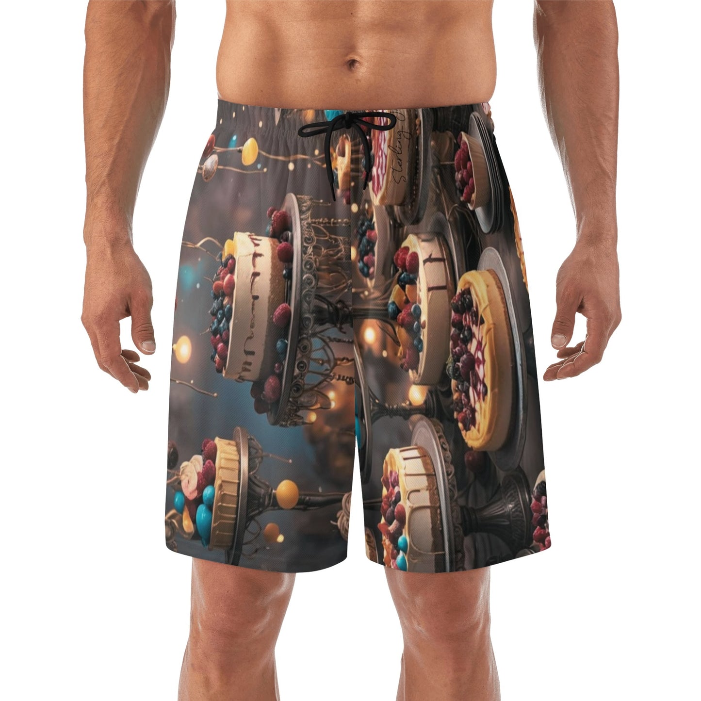 "The Cheesecake Club" Men's Lightweight Hawaiian Beach Shorts