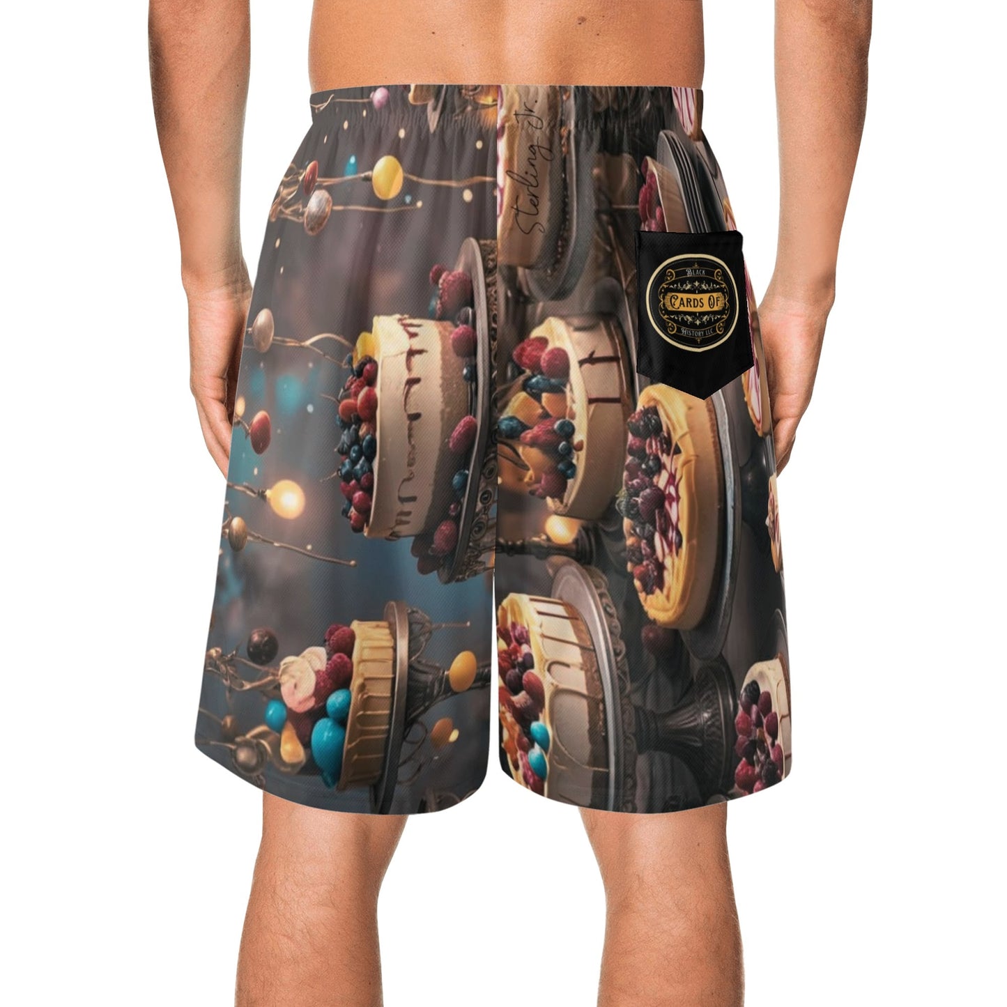 "The Cheesecake Club" Men's Lightweight Hawaiian Beach Shorts